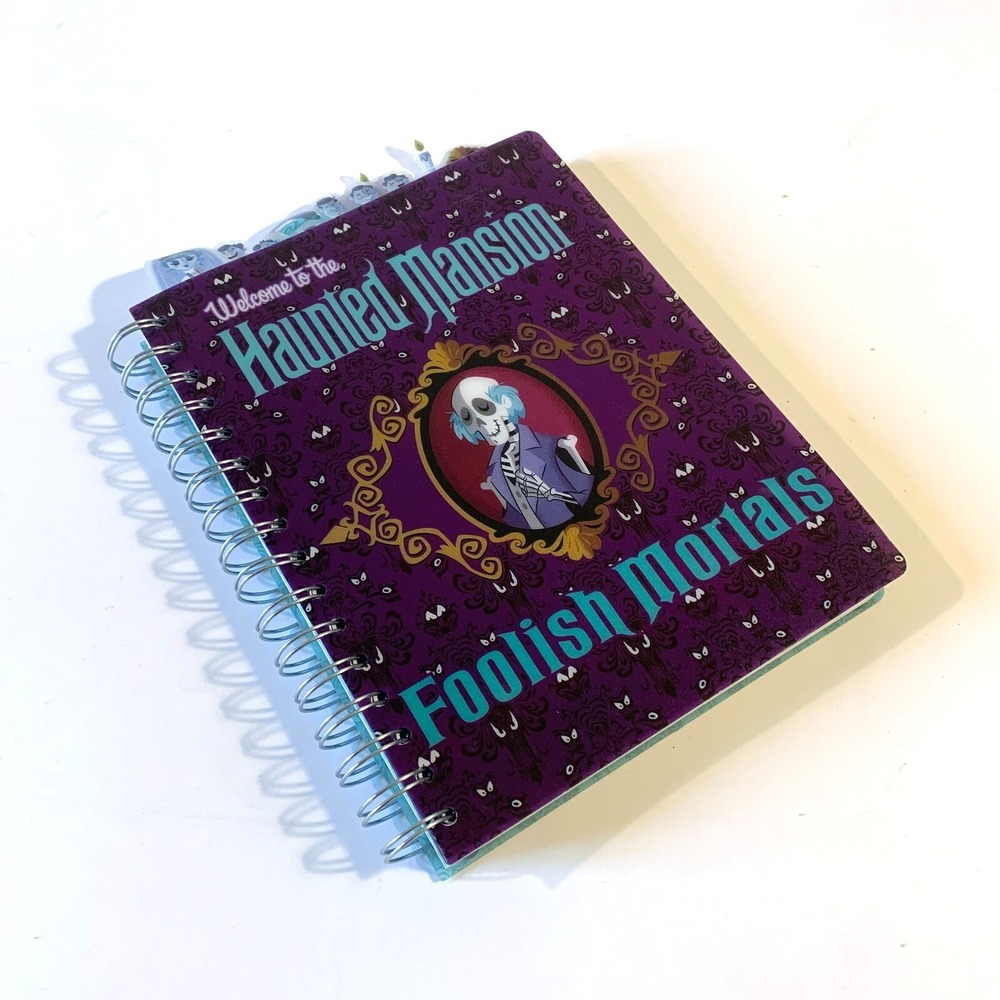 Disney The Haunted Mansion Foolish Mortals Tabbed Spiral Notebook‎ Themed *Pics